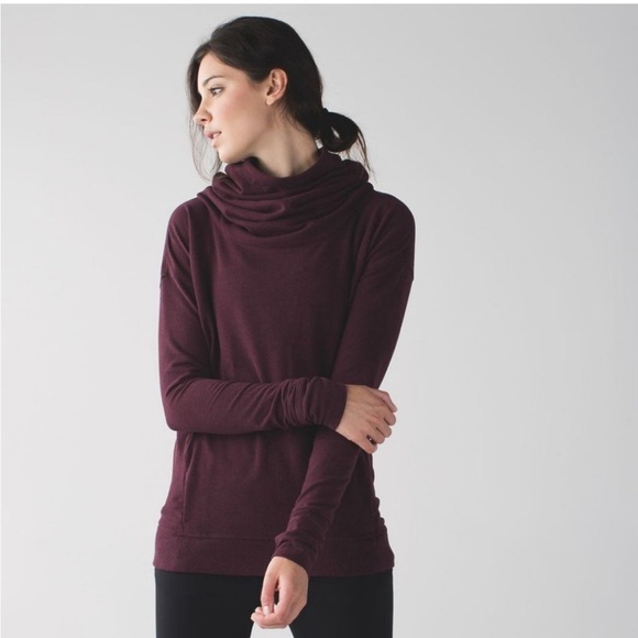Lululemon Stress Less Hoodie- Heathered Bordeaux Drama - Picture 2 of 8